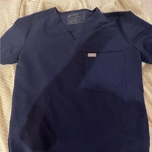 Figs Caterina Navy Scrub Top